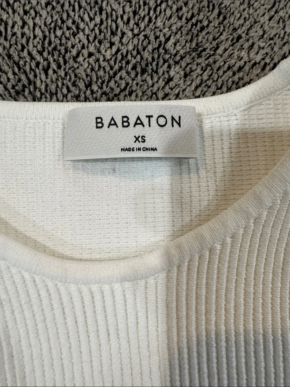 Babaton Ivory Ribbed High-Neck Tank - Picture 2 of 3